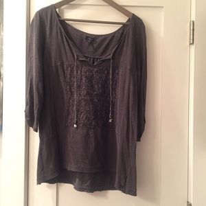 Dark grey American Eagle 3/4th length blouse